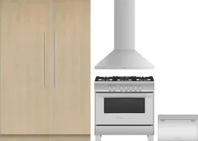 5 Piece Package Includes Refrigerator, Freezer, Range, Hood And Dishwasher